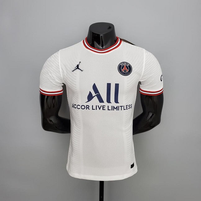 AAA Quality Paris St Germain 21/22 Fourth White Jersey(Player)